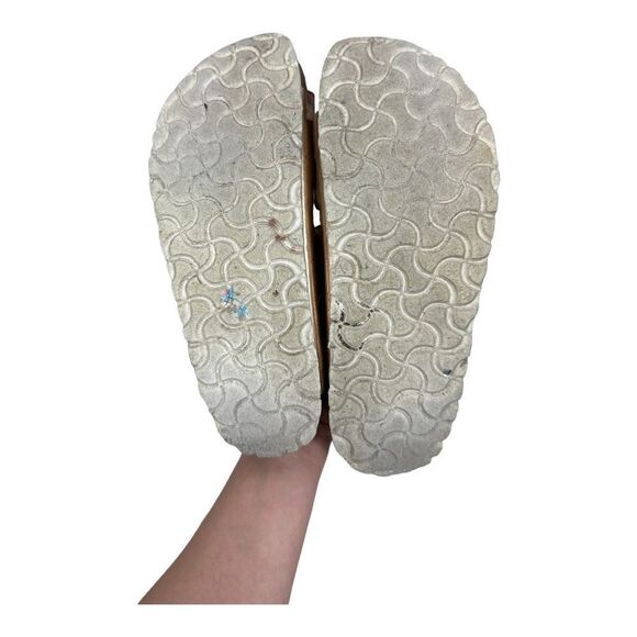 Birkenstock Arizona Soft Footbed Metallic Rose Gold Leather Sandals Size 37 - Picture 8 of 8